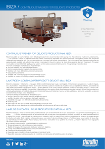 IBIZA / CONTINUOUS WASHER FOR DELICATE PRODUCTS
