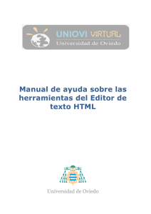 Manual de ayuda sobre las herramientas del Editor de texto HTML