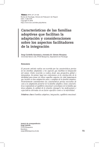 Características de las familias adoptivas que facilitan la adaptación