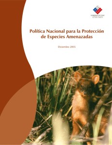 Política nacional para la protección de especies amenazadas