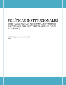 Políticas Institucionales - Universidad de Playa Ancha