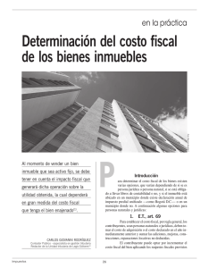 Determinación del costo fiscal de los bienes inmuebles
