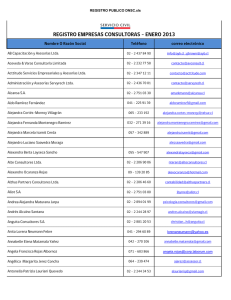 registro empresas consultoras - enero 2013