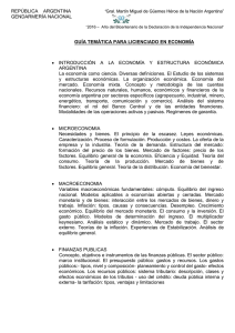 Licenciado en Economía - Gendarmeria Nacional Argentina