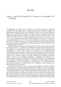 Torres, C. (ed.) (2015): España 2015. Situación social