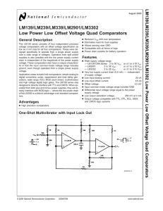 LM139/LM239/LM339/LM2901/LM3302 Low Power
