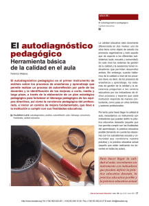 Autodiagnóstico pedagógico: herramienta básica en el aula | F