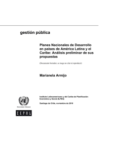 Planes Nacionales de Desarrollo en países de América Latina y el