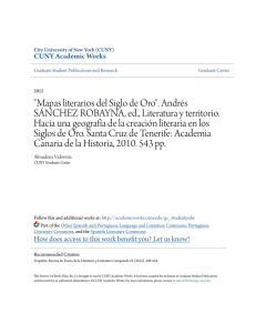 "Mapas literarios del Siglo de Oro".