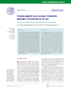Teratoma gigante sacro-coccígeo: tratamiento