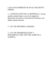 LAS LEYES DEBERN IR EN EL SIGUIENTE ORDEN: