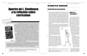 Aportes de L. Stenhouse a la reflexión sobre curriculum