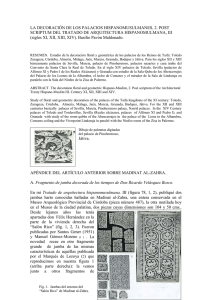 La decoración de los Palacios Hispanomusulmanes, II. Post