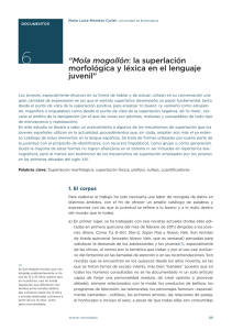 6. `Mola mogollón`: la superlación morfológica y léxica en el
