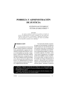 POBREZA Y ADMINISTRACIÓN DE JUSTICIA