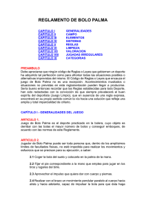 reglamento de bolo palma - Federación Madrileña de Bolos