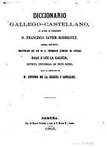 Diccionario Gallego-Castellano, su auto, el presbÃŁtero Francisco