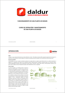 funcionamiento de una planta de biogás curso de operación y