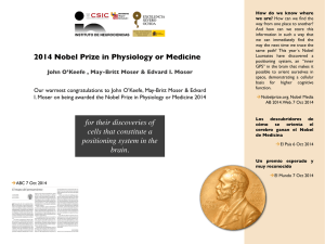 2014 Nobel Prize in Physiology or Medicine for their discoveries of