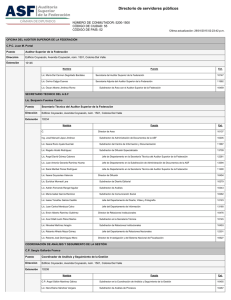 Directorio de servidores públicos - Auditoría Superior de la Federación