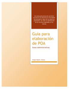 Guía para elaboración de POA - Centro Universitario del Sur