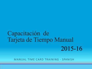 Capacitación de Tarjeta de Tiempo Manual 2015-16