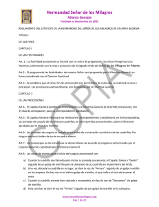 reglamento del estatuto de la hermandad del señor de los milagros