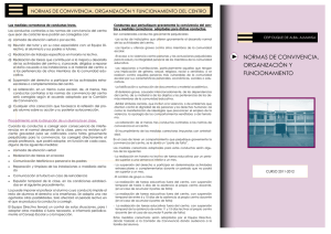 folleto normas de organización y funcionamiento de centro