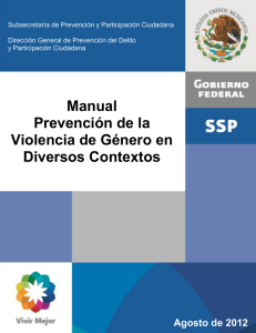 Manual Prevención de la Violencia de Género en Diversos Contextos