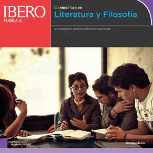 Literatura y Filosofía - Universidad Iberoamericana Puebla