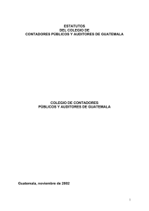 Estatuto del Colegio de Contadores Públicos y Auditores