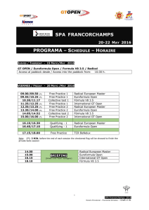 Timetable - International GT Open