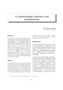 La epistemología genética: una interpretación3
