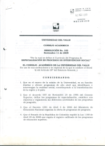 z : RECIBIDO - Universidad del Valle