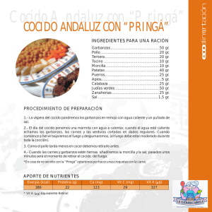 Cocido Andaluz con “Pringá”