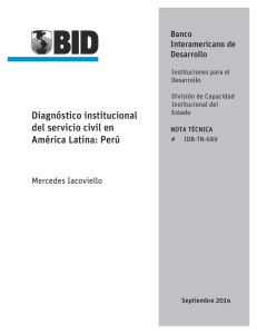 Diagnóstico institucional del servicio civil en América Latina: Perú