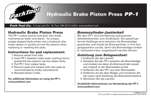 Hydraulic Brake Piston Press PP-1