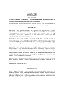 Resolución número 652 de 2012 del Ministerio de Trabajo