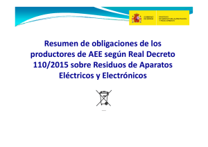 Resumen de obligaciones de los productores de AEE según Real