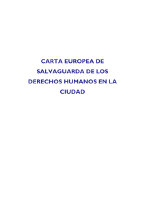 Carta Europea de Salvaguarda de los Derechos Humanos en la