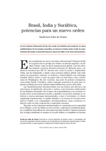 Brasil, India y Sudáfrica, potencias para un nuevo orden