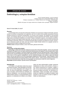 Embriología y ectopias tiroideas - Revista Glándulas Tiroides y