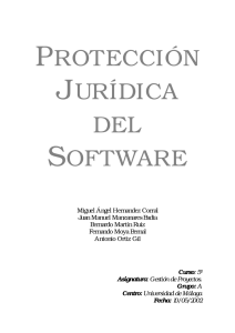 protección jurídica del software - Departamento de Matemáticas e