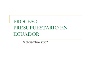 PROCESO PRESUPUESTARIO EN ECUADOR