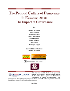 The Political Culture of Democracy in Ecuador, 2008
