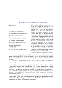 acta de constitución - Ayuntamiento de Tamames