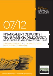 finançament de partits i transparència democràtica