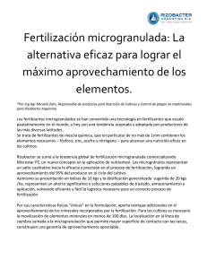 Fertilización microgranulada: La alternativa eficaz para