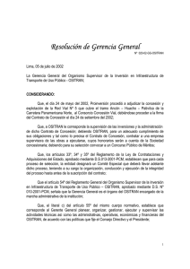 Resolución de Gerencia General