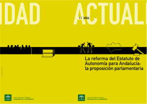 La reforma del Estatuto de Autonomía para Andalucía: la